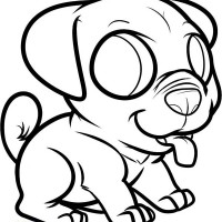 Nice Little Dog Picture for Coloring